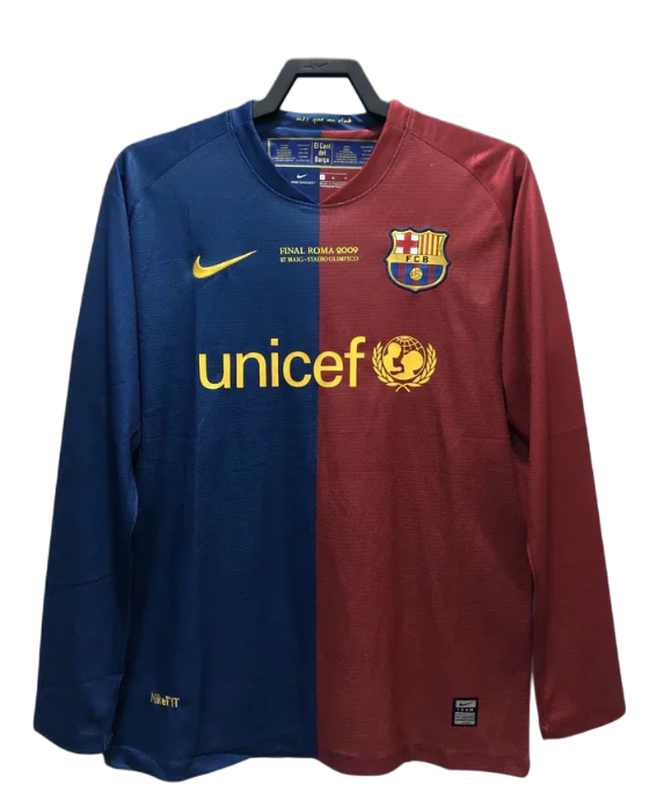 Barcelona 08/09 I Home  - Long Sleeve Retro Version