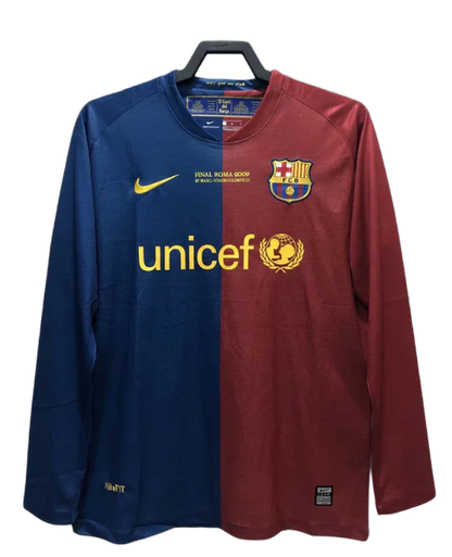 Barcelona 08/09 I Home  - Long Sleeve Retro Version