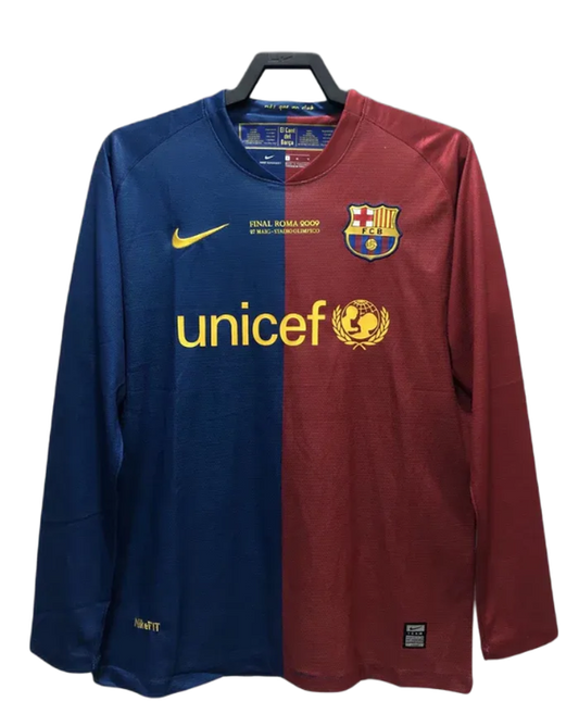Barcelona 08/09 I Home  - Long Sleeve Retro Version