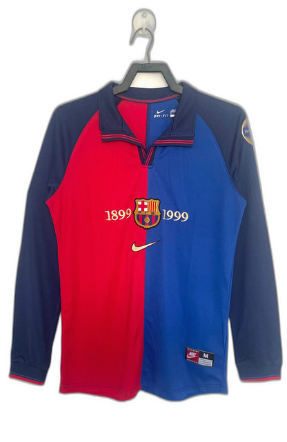 Barcelona 98/99 I Home  - Long Sleeve Retro Version