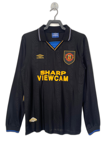 Manchester United 93/94 Black  - Long Sleeve Retro Version