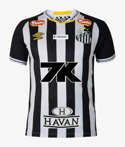 Santos 25/26 II Away  - All Sponsors Black - Fan Version