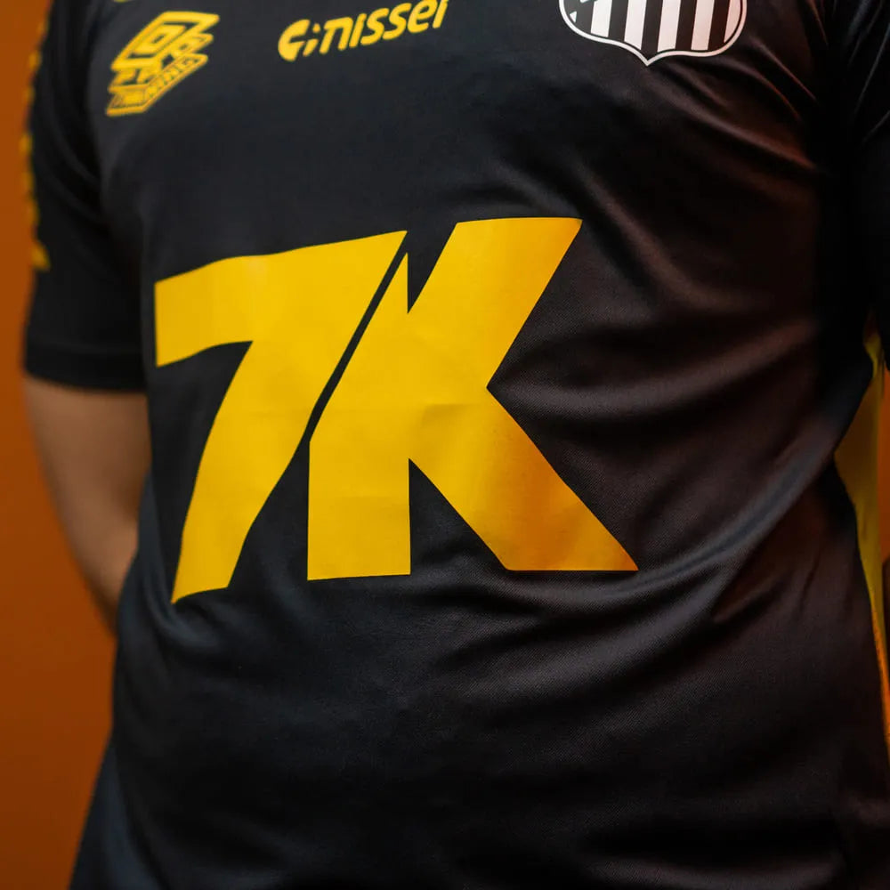 Santos Training 2025 All Sponsors Black/Yellow -