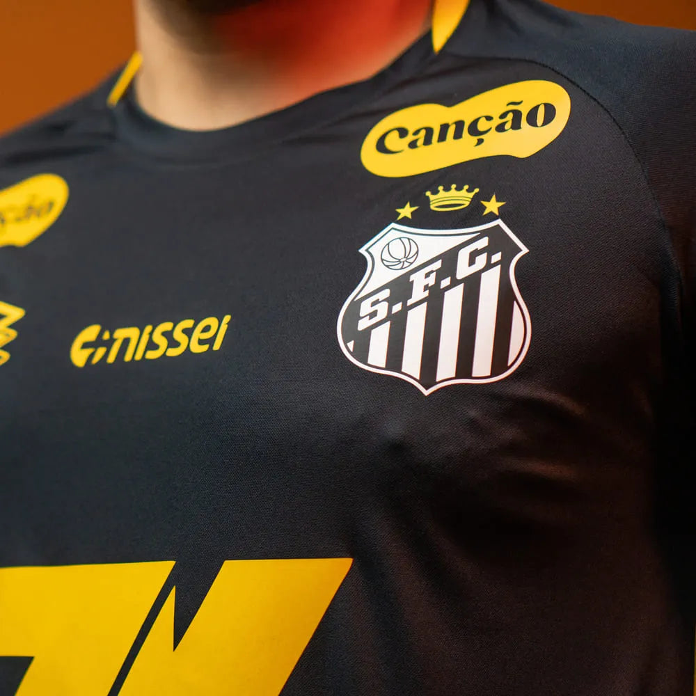 Santos Training 2025 All Sponsors Black/Yellow -