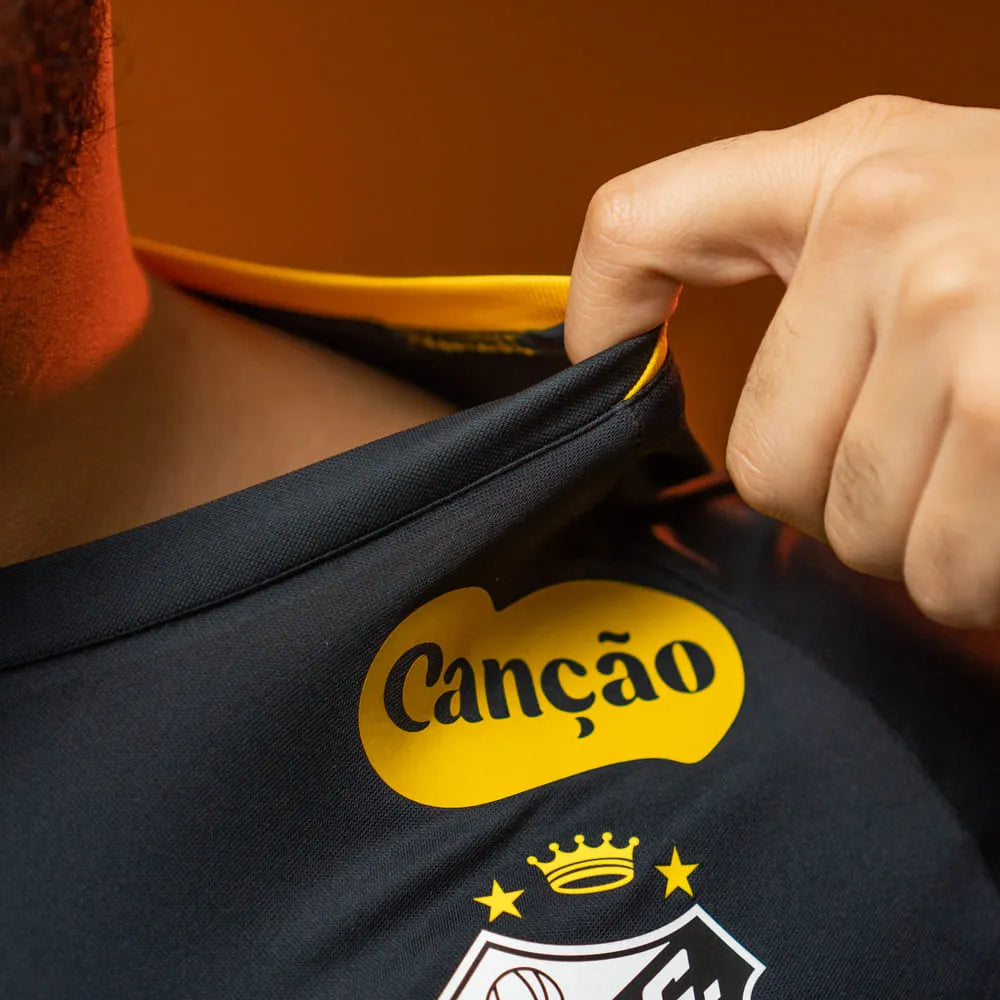 Santos Training 2025 All Sponsors Black/Yellow -